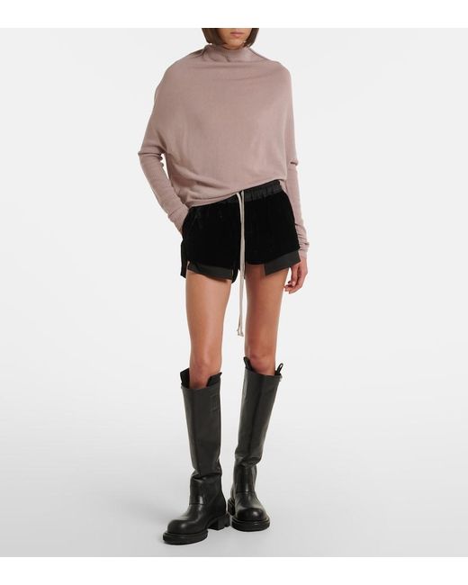 Rick Owens Pink Ls Crater Virgin Wool Sweater