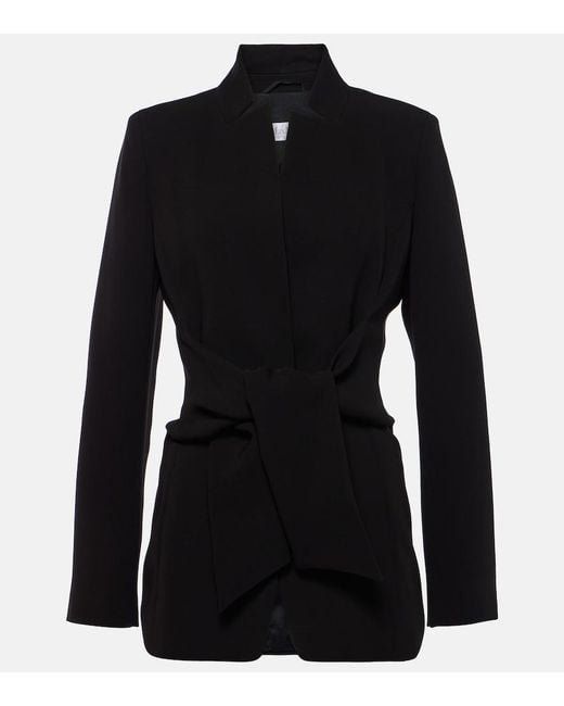 Max Mara Black Belted Cady Blazer