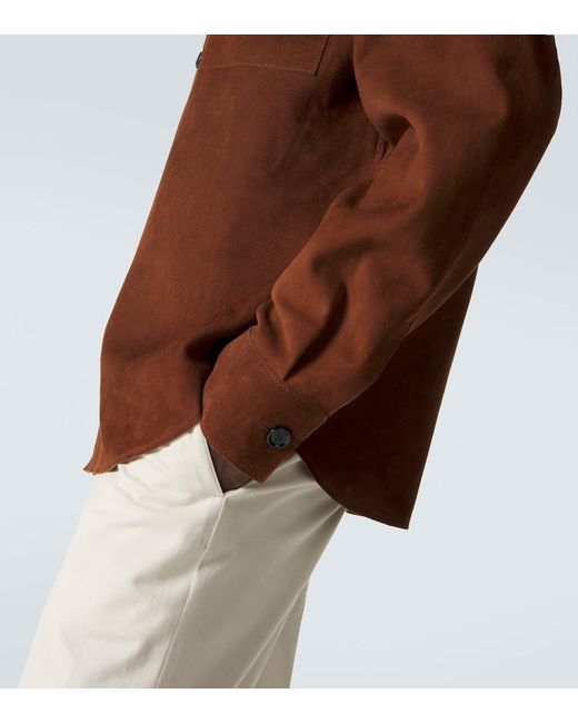 Lardini Brown Suede Jacket for men