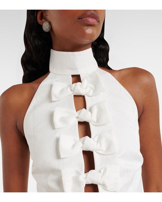Rebecca Vallance White Bridal Harriet Bow-Detail Minidress