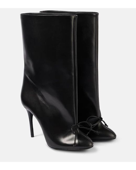 Alaïa Black Ankle Boots 90 Aus Leder