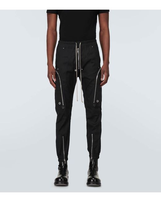 Pantaloni sportivi Bauhaus in cotone di Rick Owens in Black da Uomo