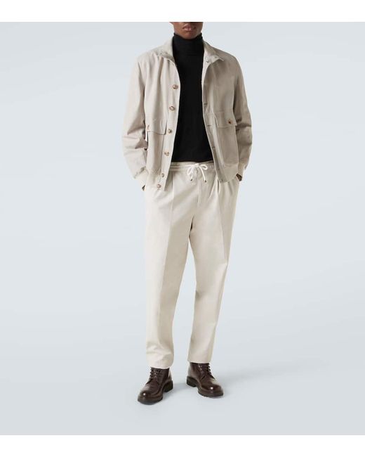 Brunello Cucinelli Black Wool And Cashmere Turtleneck Sweater for men