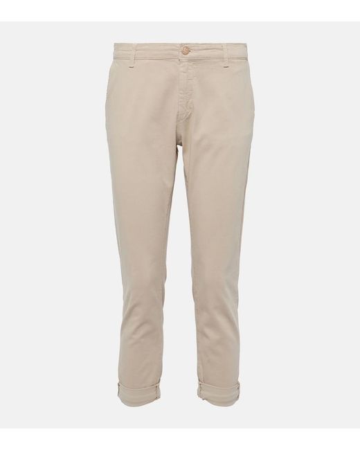 AG Jeans Natural Caden Mid-Rise Twill Tapered Pants
