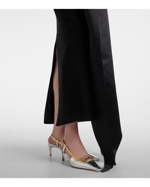 The New Arrivals Ilkyaz Ozel Black Strapless Maxi Dress
