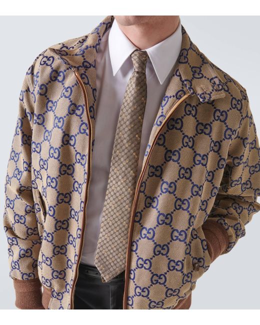 Gucci Natural GG Silk Jacquard Tie for men