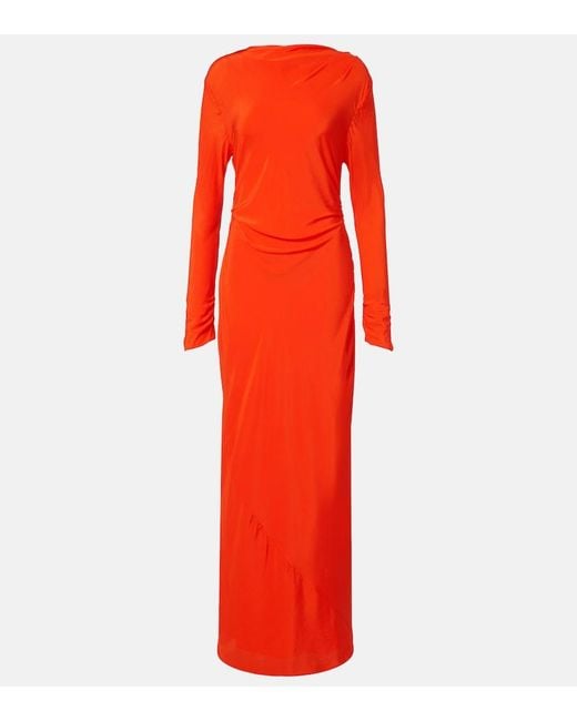 Sir Red Fresca Silk Crepe De Chine Maxi Dress