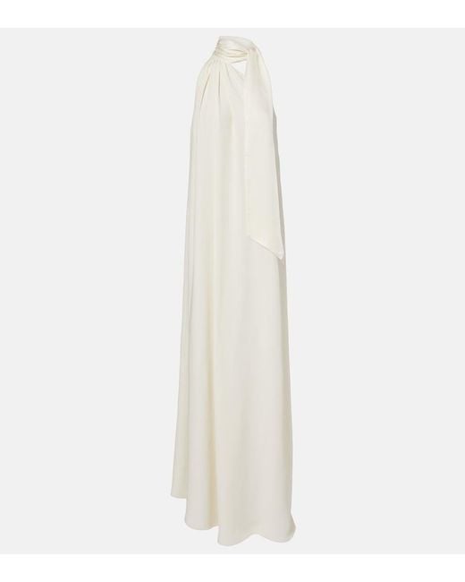 ‎Taller Marmo White Bridal Astor Crepe Cady Gown