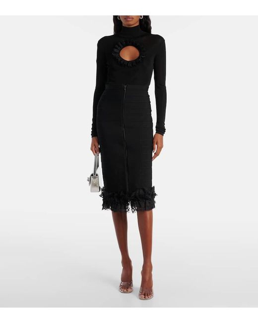Self-Portrait Black X Chistopher Kane Body Mit Spitze