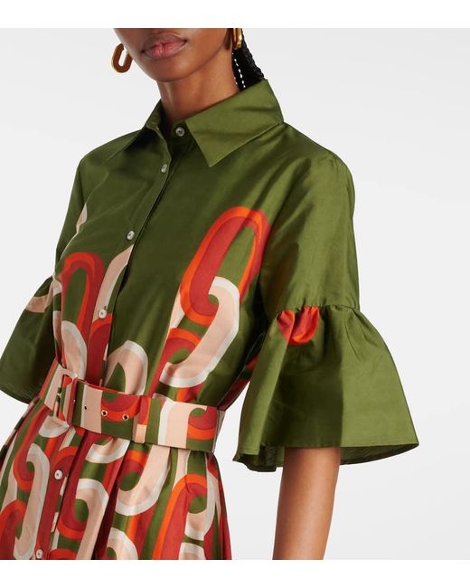 Robe Midi Choux Imprimee En Coton LaDoubleJ en coloris Green