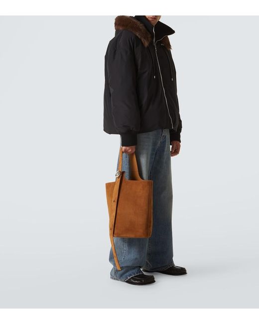 Loewe Brown Pebble Large Suede Tote Bag for men