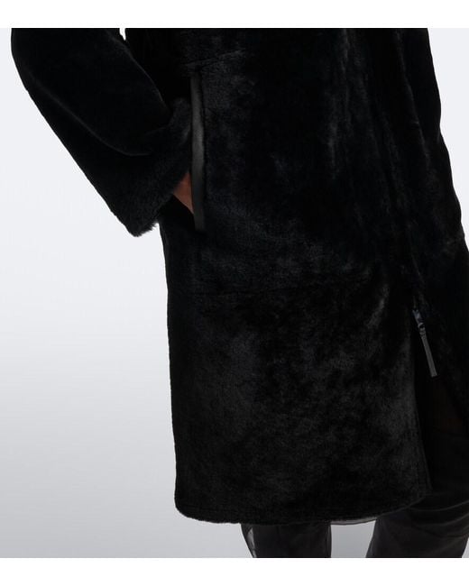 Joseph Black Caspian Reversible Leather And Shearling Coat