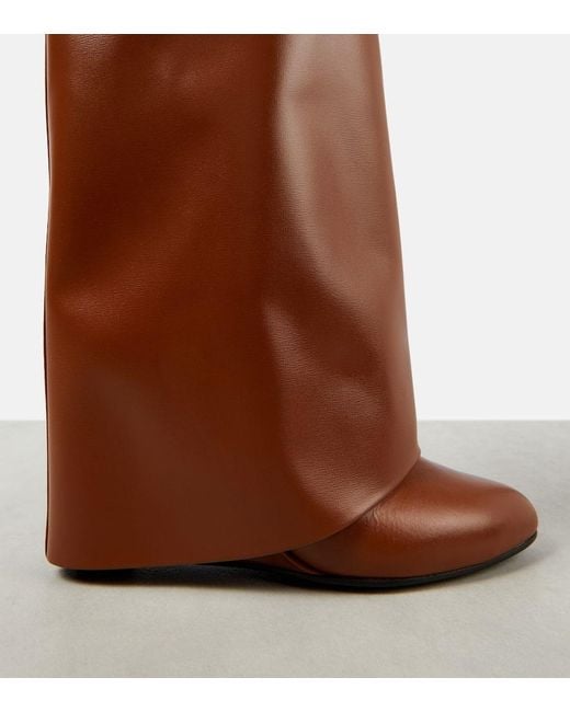 Botas Altas Shark Lock De Piel Givenchy de color Brown