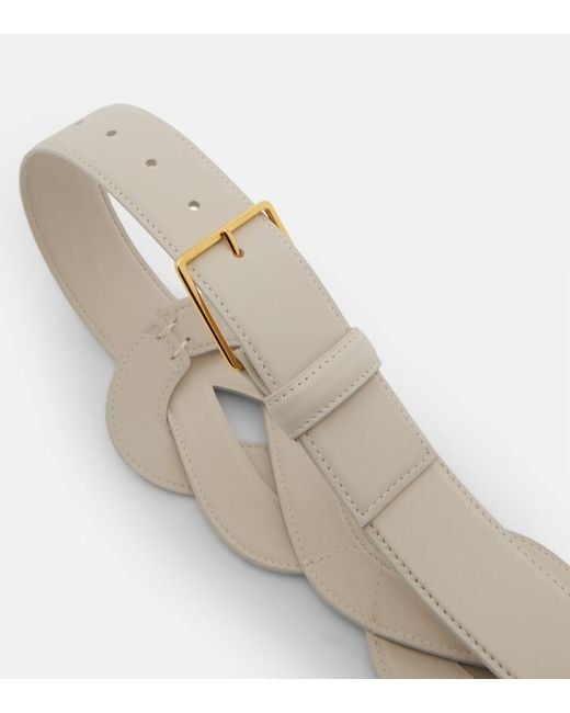Altuzarra White Loopy Leather Belt