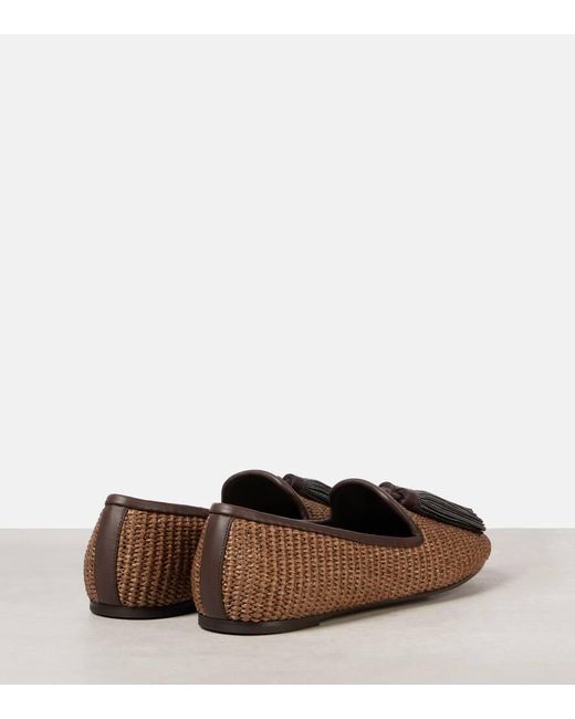 Brunello Cucinelli Brown Slip-Ons Monili