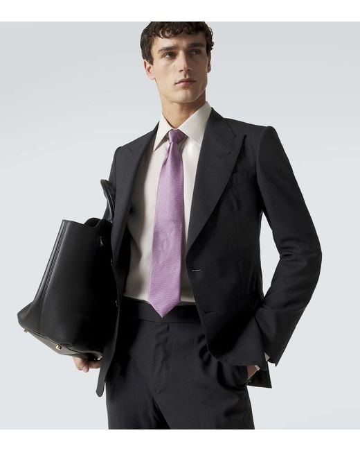 Tom Ford Purple Silk Twill Tie for men