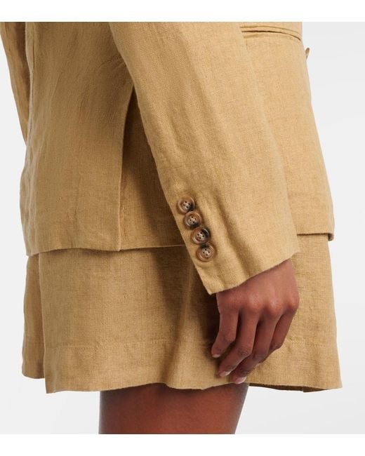 Polo Ralph Lauren Natural Double-Breasted Linen Blazer