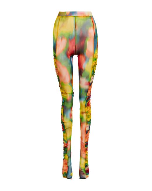 Dries Van Noten Ruched Printed Tights 