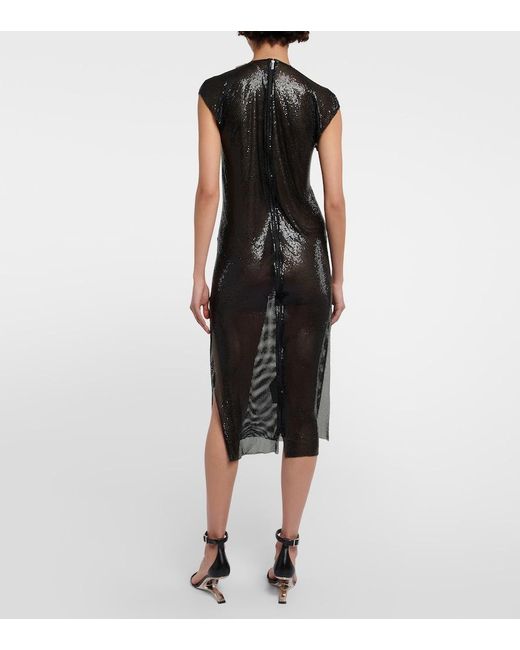 Christopher Kane Black Crystal-Embellished Cutout Midi Dress