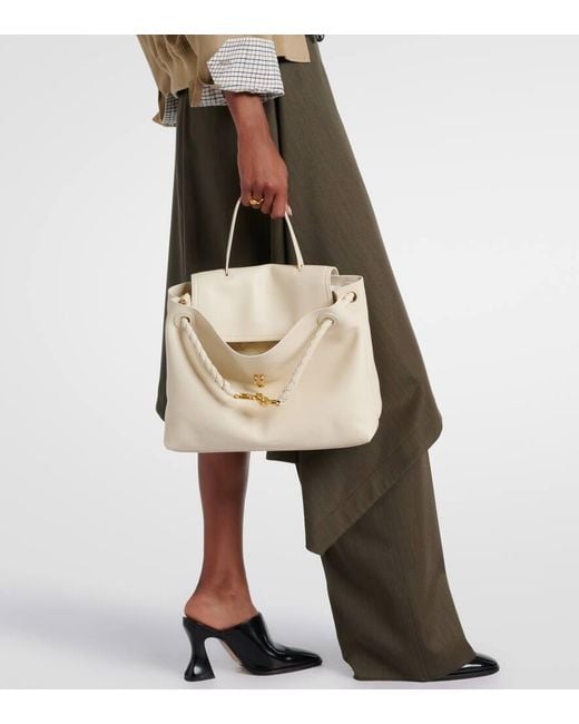 Bottega Veneta Natural Tote Bag Ciao Ciao Medium Aus Leder