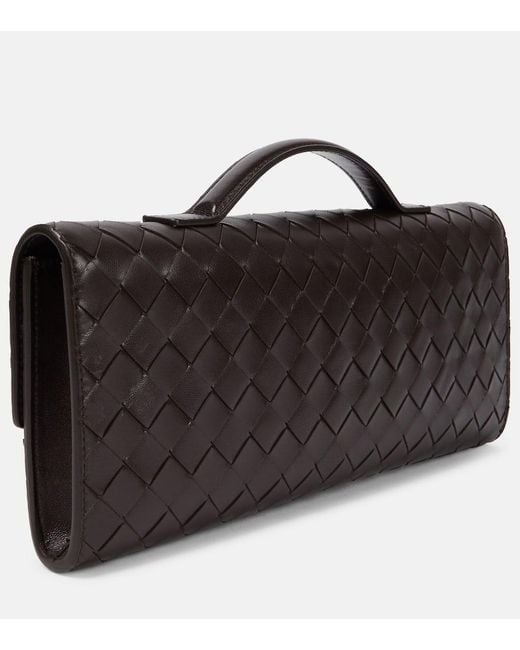 Bottega Veneta Black Pouch With "Andiamo Clutch" Handle