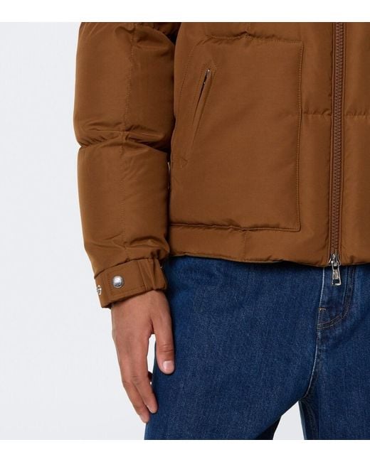 Moncler Brown Hooded Down Jacket for men