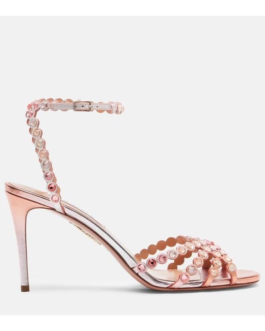 Aquazzura Pink Tequila 85 Sandals
