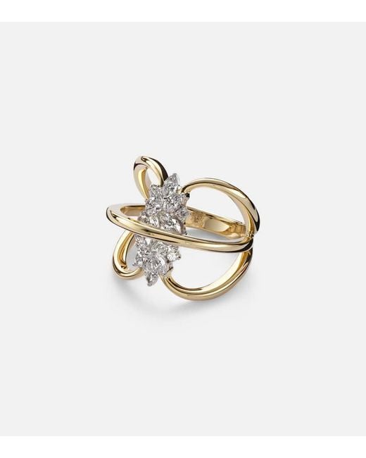 Anillo Golden Strada De Oro De 18 Ct Con Diamantes YEPREM de color Metallic