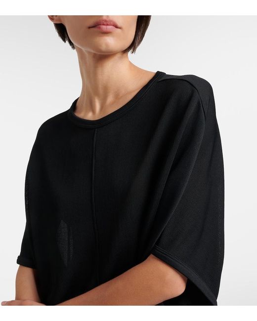 The Row Black Delyra Ruched Jersey Gown