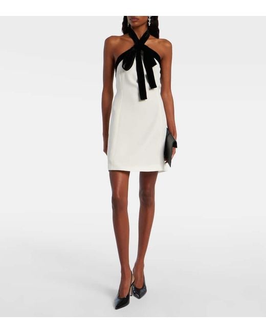 Robe Jolie En Crepe Et Velours Jonathan Simkhai en coloris White