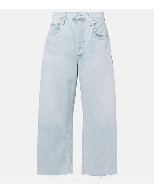 Citizens of Humanity Blue High-Rise Wide-Leg Jeans Annina