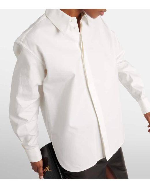 Saint Laurent White Hemd aus Baumwollpopeline