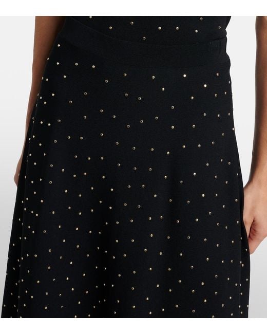 Altuzarra Black Scaramouche Embellished Midi Skirt