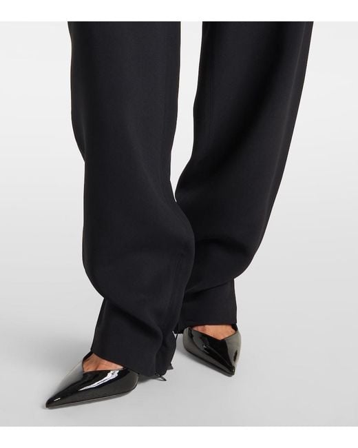 The Attico Blue High-Rise Tapered Pants