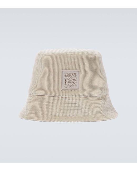 Loewe Natural Anagram Corduroy Bucket Hat for men