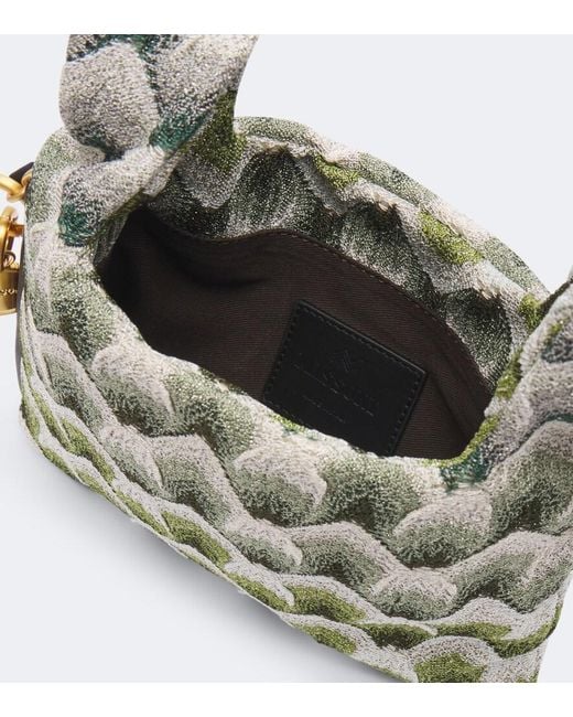Missoni Green Small Jacquard Top-Handle Bag