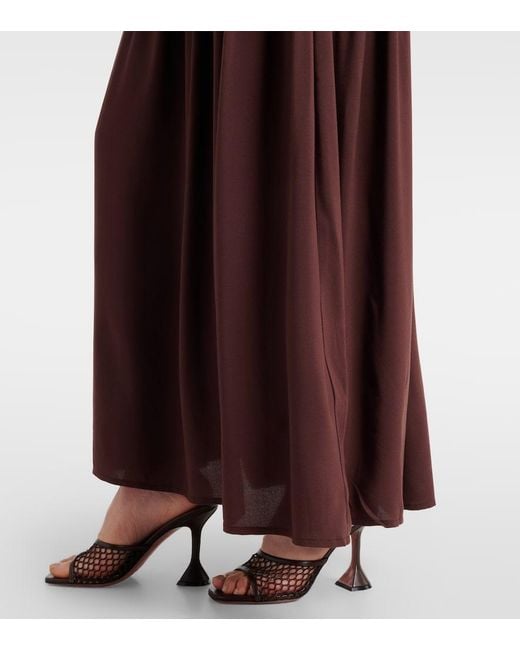 Faithfull The Brand Purple Tali Halterneck Linen Maxi Dress