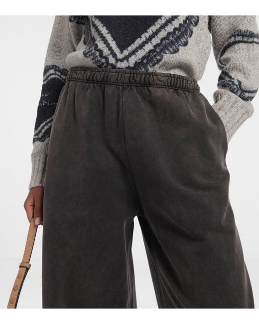 Pantalon ample Felin en coton Acne en coloris Gray