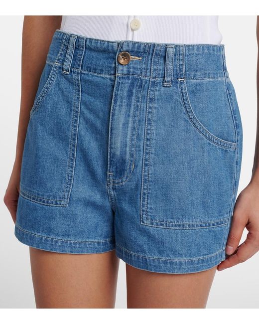 Veronica Beard Blue Sally Denim Shorts