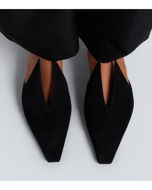 Alaïa Black Suede Mules