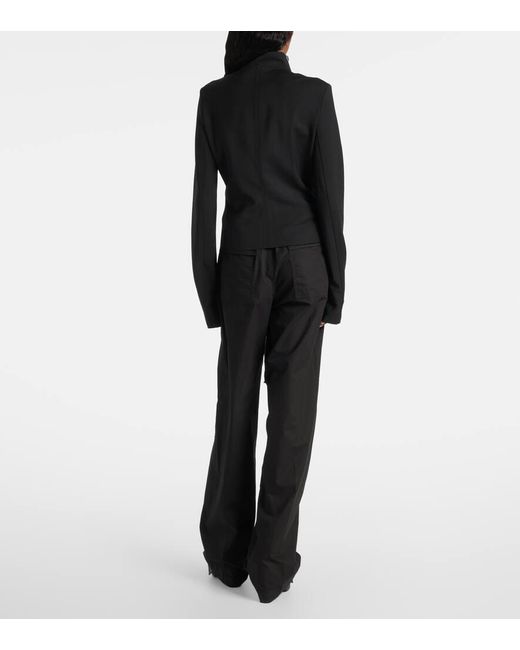 Rick Owens Black Gary Cropped Wool-Blend Jacket