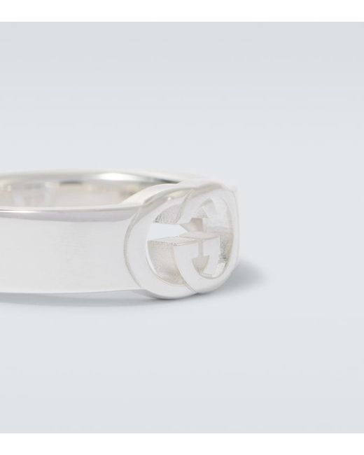Gucci Ring Interlocking G Aus Sterlingsilber in White für Herren