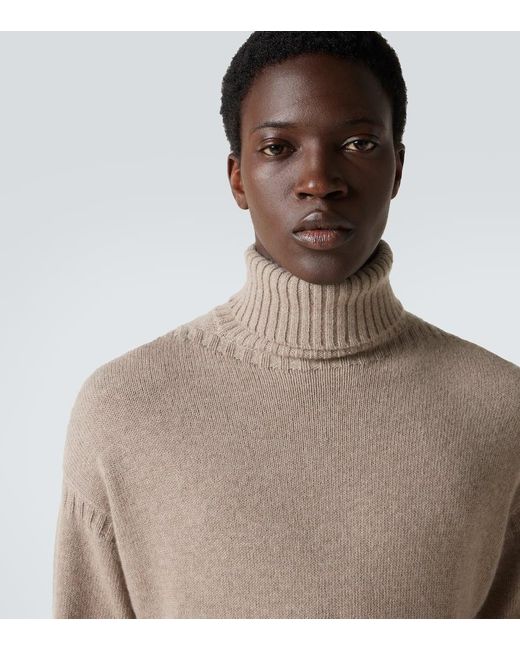 Loro Piana Natural Cashmere Turtleneck Sweater for men