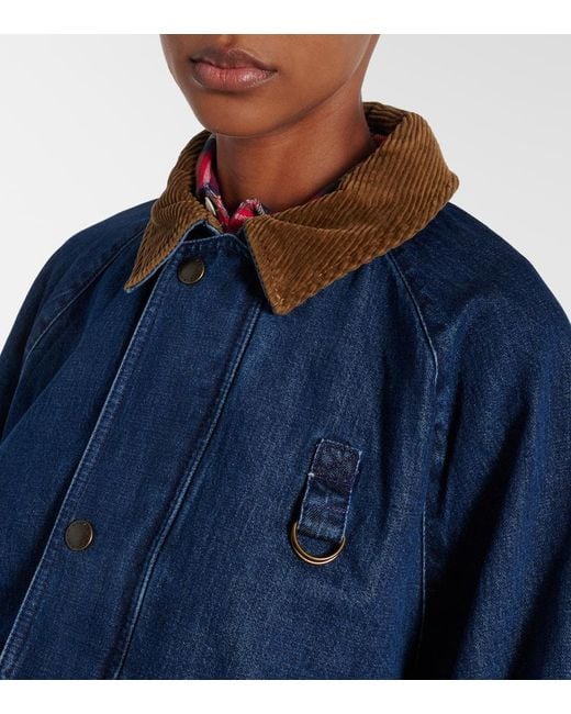 Polo Ralph Lauren Blue Corduroy-Trimmed Denim Jacket