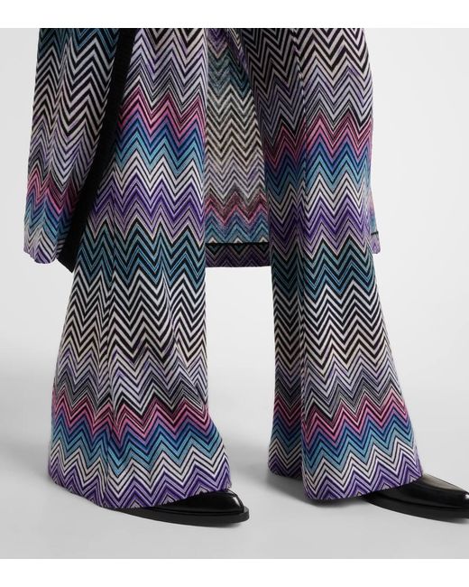 Missoni Blue Zig Zag Flared Pants