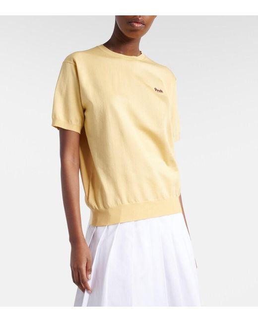 Prada Natural Logo Silk-Blend Sweater