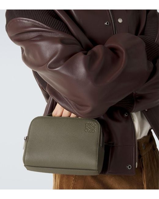 Loewe Green Mini Crossbody Camera Bag for men
