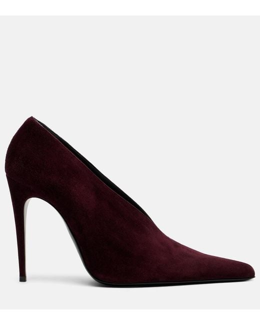 Magda Butrym Purple Suede Pumps