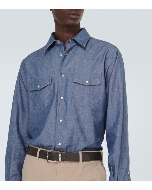 Camicia di jeans Thomas di Loro Piana in Blue da Uomo