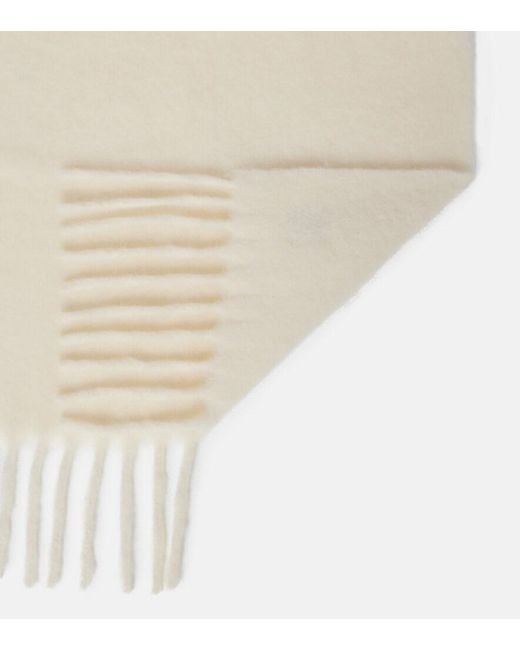 Totême White Alpaca And Wool-Blend Scarf